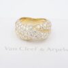 Van Cleef 18k Pave Diamond Ring Crossover Entrelacs Size 5.25 Euro 50 VCA, view 5