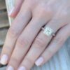 14k White Gold A Jaffe 1.5ct Radiant Cut Diamond Engagement Ring Size 6, view 8