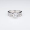 14k Gold 1.2 ctw Diamond Princess Bridal Set Engagement Ring Size 5.25, view 4