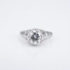 Vintage 1930s Platinum Diamond Ring Engagement 1 carat Euro Cut OEC, view 5