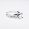 Hand Engraved 18k White Gold 1.3 ct Princess Diamond Engagement Ring Sz 6, view 5