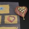 Henryk Kaston for Salvador Dalí Ruby and Diamond Honeycomb Heart Brooch, view 4