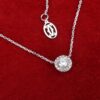 Cartier Diamond Halo Destinée Necklace Platinum Pendant 16.5" Card Pouch, view 3