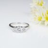 Platinum Diamond Engagement Ring 14k Gold 1 ctw 3-Stone Sz 5.75, view 2