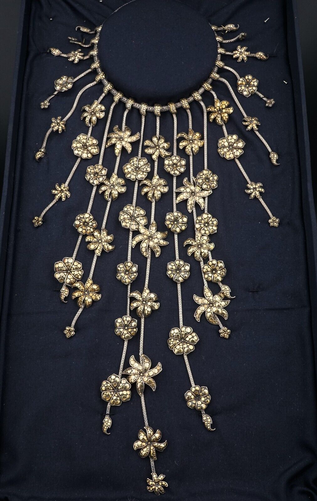 John Hardy Necklace Ayu Dot Flower Sterling Silver 18k OOAK Box, view 3