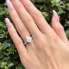 Tacori 1.5ct Pear Diamond Halo Engagement Ring GIA D SI1 Platinum Sz-6, view 9
