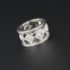 Charriol 18k White Gold 1/2 cttw Diamond Station Milgrain Band Ring Sz 6, view 5