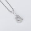 Henri Daussi 1ctw Natural Kite Diamond Cluster Pendant Necklace 18", view 6