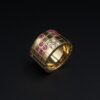 Cartier Diamond Pink Sapphire Lanieres Ring 18k Pink Gold Size 5 Euro 49, view 7
