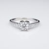 Zales 14k White Gold 1 ctw RBC Diamond Halo Engagement Ring, view 2