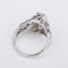 Art Deco Diamond Sapphire Engagement Ring Platinum 1 carat 1920s Size 5, view 5