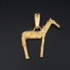 Artisan Charles Supplee Hopi 14k Yellow Gold Twig Horse Pendant, view 4