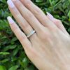 Platinum 1ct Diamond Half Eternity Band Stackable Ring Size 7.25 Princess, view 4