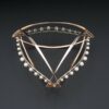 14k Rose White Gold Pearl Bangle Bracelet, view 1