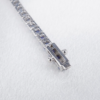 NEW 14k White Gold 7.5 ctw Natural Sapphire Rainbow Tennis Bracelet 7.5", view 8