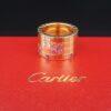 Cartier Diamond Pink Sapphire Lanieres Ring 18k Pink Gold Size 5 Euro 49, view 3