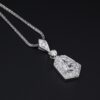 Henri Daussi 1ctw Natural Kite Diamond Cluster Pendant Necklace 18", view 3