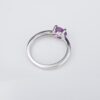 14k White Gold 1.36 ct No Heat Ceylon Pink Sapphire Solitaire Ring Size 7, view 6
