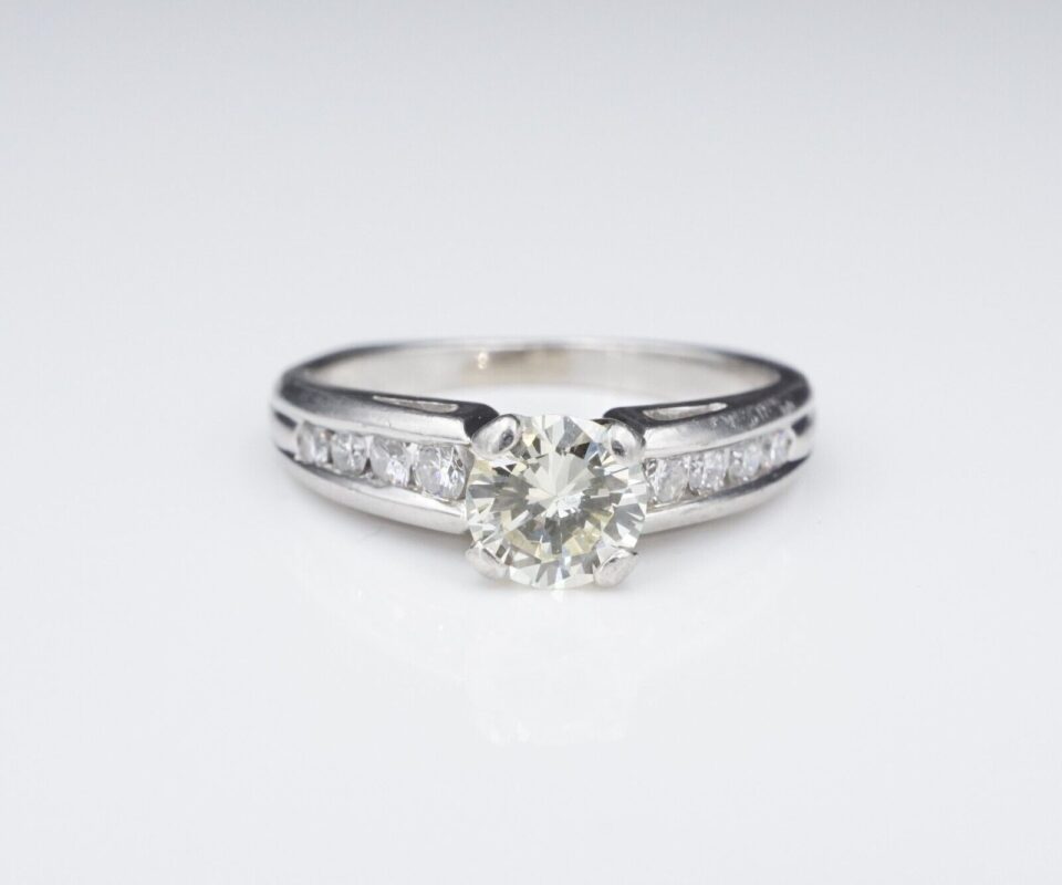 Scott Kay Platinum 1.32 ctw Diamond Euro Shank Ring Size 8 RG3446