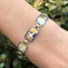 Circa 1915 14k Airplane Enamel Bracelet Yellow Gold 7" WWI w/ Plane Charm, view 2