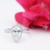 Tacori 1.5ct Pear Diamond Halo Engagement Ring GIA D SI1 Platinum Sz-6, view 3