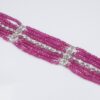 Cathy Waterman Platinum 7-Strand Floral Diamond Ruby Bead Bracelet 6.25", view 7