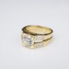 Diamond Engagement Ring 18k Yellow Gold 2.6ct RBC Size 6.5, view 9