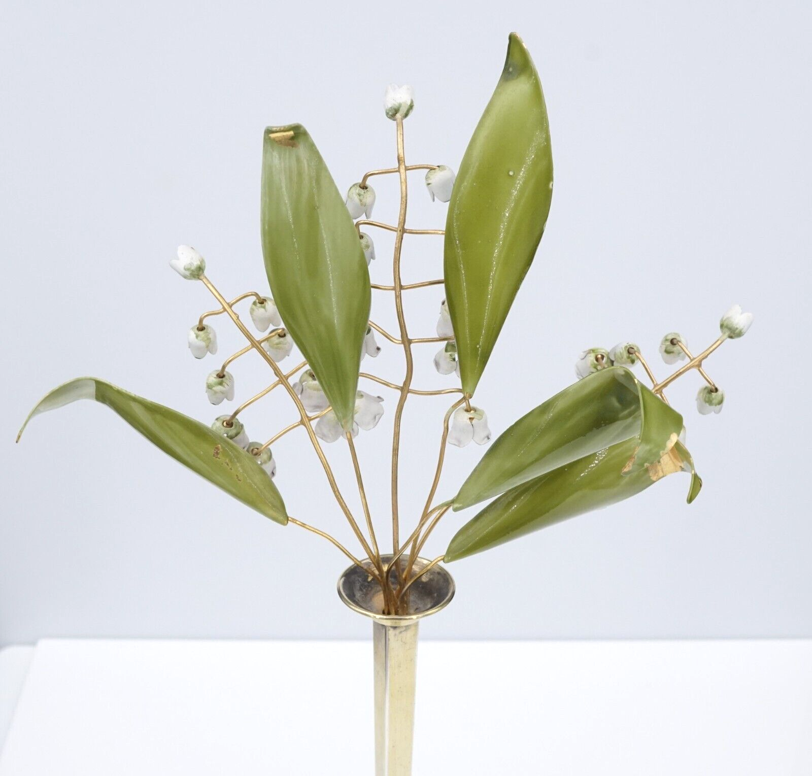 Cartier Sterling Silver Vase de Fleur Vase of Flowers 10" Lily of Valley, view 3
