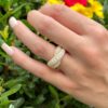Van Cleef 18k Pave Diamond Ring Crossover Entrelacs Size 5.25 Euro 50 VCA shown worn