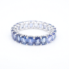 14k Gold Ombre Blue Sapphire 4ctw Eternity Band Ring Anniversary Size 7, view 5
