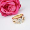 Diamond Engagement Ring 18k Yellow Gold 2.6ct RBC Size 6.5, view 7