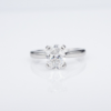 Platinum 1ct Oval Diamond Engagement Ring Solitaire Sz 5.25 D SI2 GIA, view 4