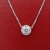 Cartier Diamond Halo Destinée Necklace Platinum Pendant 16.5" Card Pouch, view 4