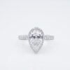 Tacori 1.5ct Pear Diamond Halo Engagement Ring GIA D SI1 Platinum Sz-6, view 4