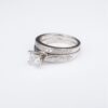 14k Gold 1.2 ctw Diamond Princess Bridal Set Engagement Ring Size 5.25, view 6