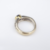 Vintage 18k Yellow Gold 2ct Oval Sapphire Pave Diamond Ring Size 6.75, view 6