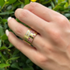 Cartier Diamond Pink Sapphire Lanieres Ring 18k Pink Gold Size 5 Euro 49, view 2