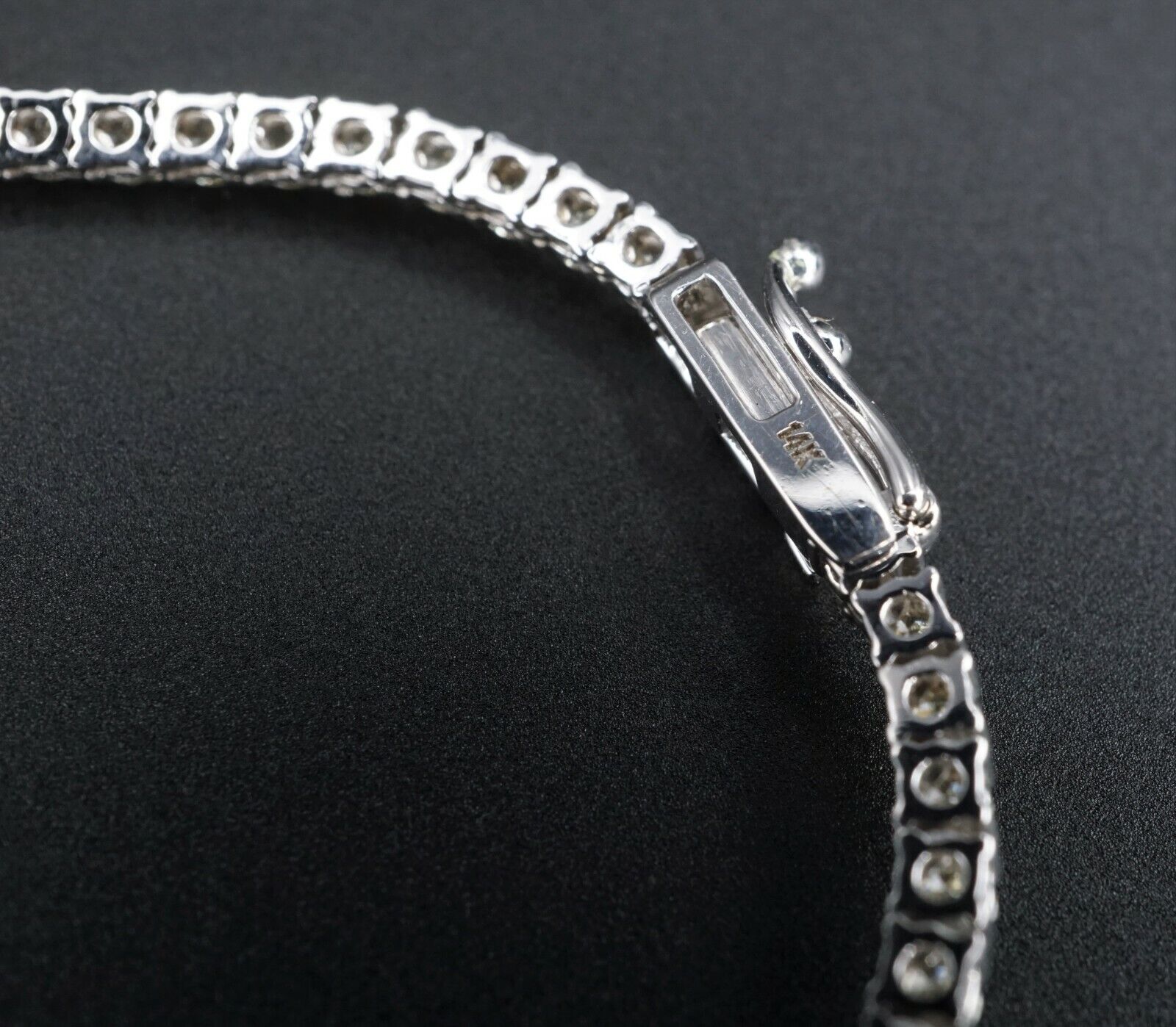 10ct Diamond Tennis Necklace 14k White Gold 22" Stackable, view 8
