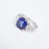 Platinum Sapphire Diamond Ring Natural Madagascar AGL Cert, view 10
