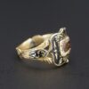 Victorian Mourning Gold Ring Size 6 Antique 18k, view 5