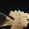 Artist Graziella Laffi 18k Yellow Gold Abstract Modernist Brooch 3" Peru, view 5