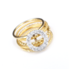 Carrera y Carrera 18k Yellow Gold Diamond Melodia 5 Band Ring Size 7, view 4