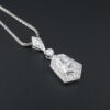 Henri Daussi 1ctw Natural Kite Diamond Cluster Pendant Necklace 18", view 4