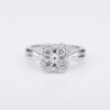 Van Cleef Arpels ARNO Diamond Clover Ring Size 4 18k White Gold VCA, view 4