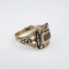Victorian Mourning Gold Ring Size 6 Antique 18k, view 7