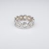 NEW 14k White Gold Diamond Slice 7mm Wide Eternity Band Ring Size 7, view 11