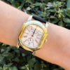 18k Gold Ladies Tiffany & Co. Gold Watch Roman Dial Leather Strap Mark Coupe 32mm, view 2