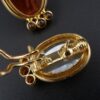 Elizabeth Locke Venetian Glass Intaglio Citrine Earrings 18k Yellow Gold, view 4