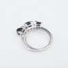 Modernist Sapphire Diamond Ring Platinum 2.5ct Natural Blue Size 5, view 5