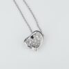 Tiffany Diamond Peretti Full Heart Necklace Pave Platinum 16" Box, view 3